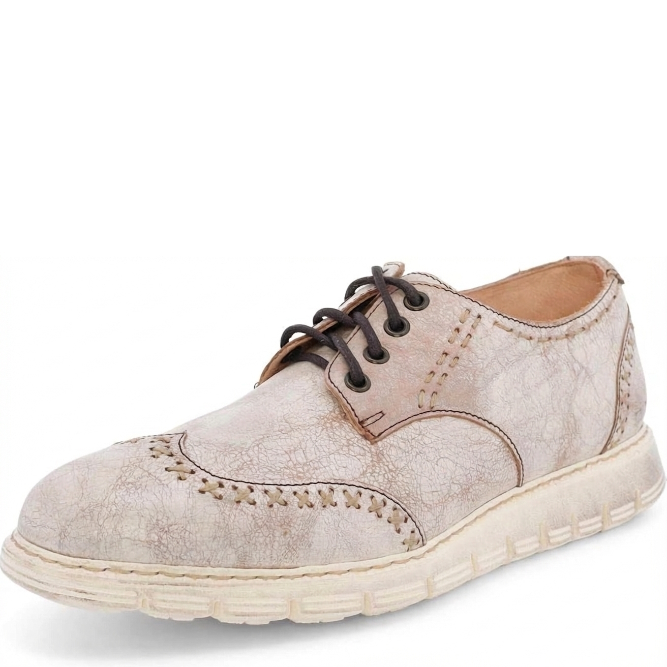 New Bedstu Men's Cayuga Derby Leather Shoe In Nectar Lux